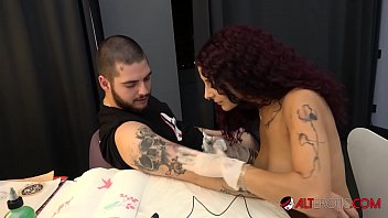 Portugal tatooed secretary gangbang