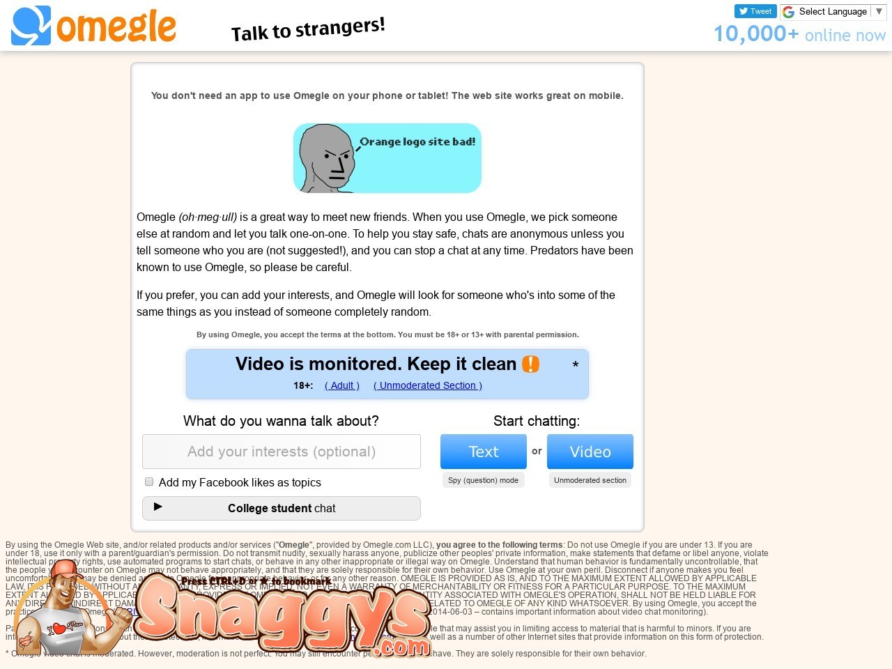Omegle experience must