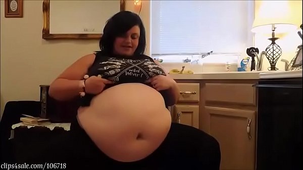 Bbw tie up boyfriend and makes him like her belly bloat burps until he cums.